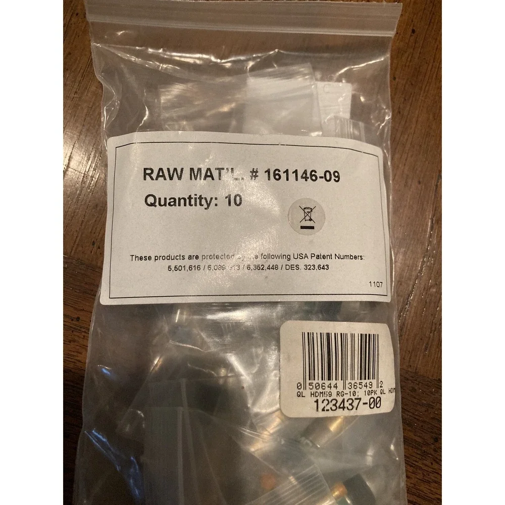 **10PCS** Monster Cable QL HDM59 RG-10 QuickLock Mini-RGB RCA Connector GREEN